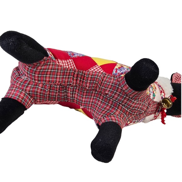 70s/80s VTG  Patchwork Quilted Stuffed Sheep Lamb Folk Art Primitive Decor 12" - Picture 10 of 11